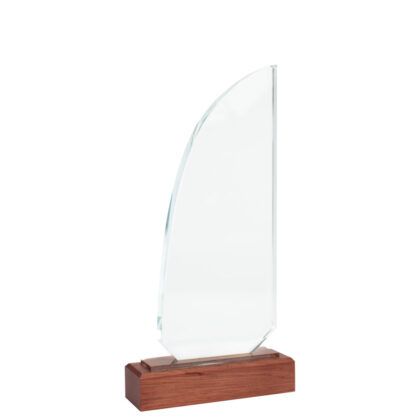 Trofeo Galvano de Madera y Cristal "Sail"
