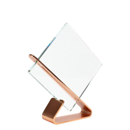 Trofeo Galvano Encobrizado de Cristal "Claim"