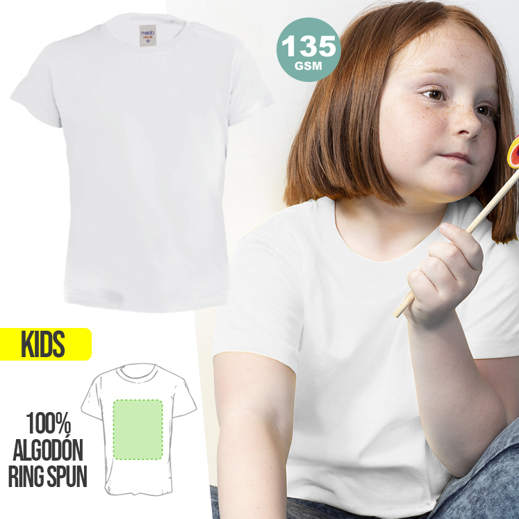29333.jpg Camiseta Niño Blanca Hecom