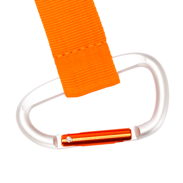 A16-Naranjo-mosqueton-1 Llavero-Lanyard Mosquetón