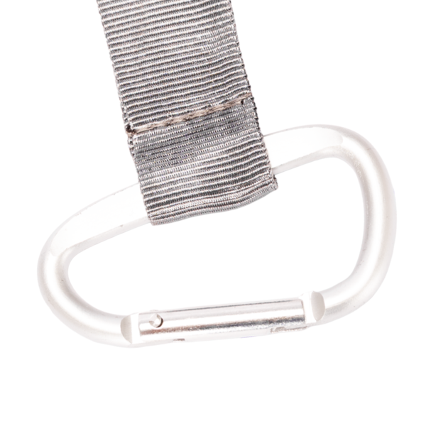 A16-gris-mosqueton-1 Llavero-Lanyard Mosquetón