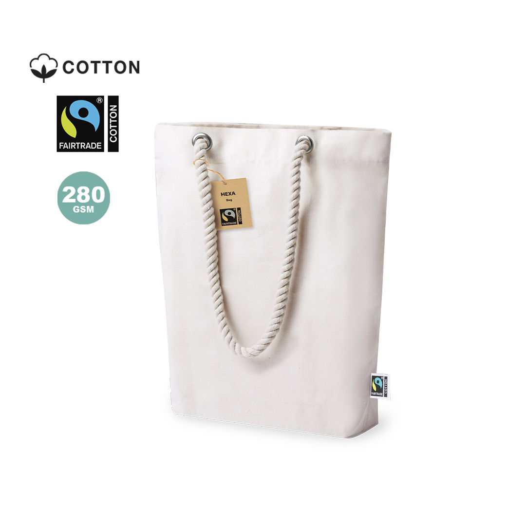 Bolsa Hexa Fairtrade 38 cm x 45 cm x 10.5 cm