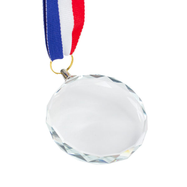 A70-00-1 Medalla Cristal "Diamond" con cinta tricolor