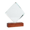 Trofeo Galvano de Madera y Cristal "Fischer"