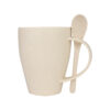 B76-5 Mug de caña de Trigo con Cuchara 400cc