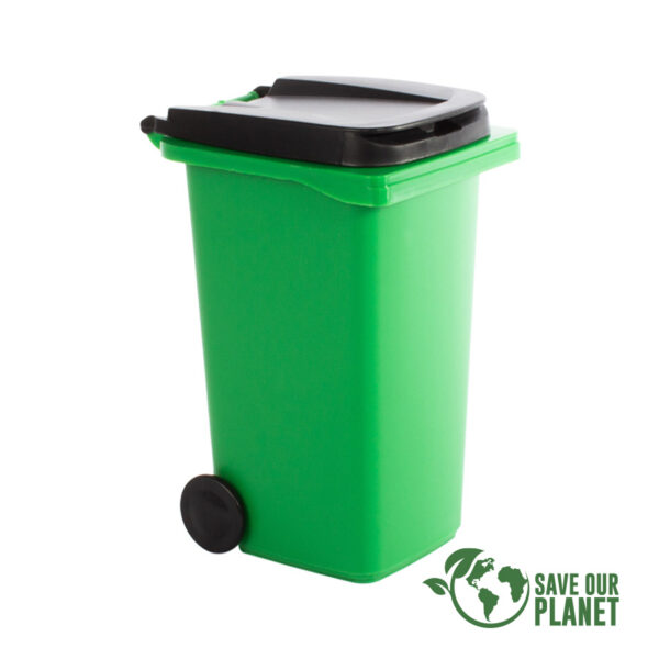 B93-SOP Mini Basurero Verde de Sobremesa