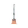 Trofeo Galvano de Cristal "RUNE" con base encobrizada.