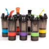 Vaso Gym para batidos proteína "SHAKE", con 4 compartimentos.