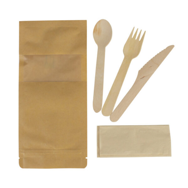 E127-11-2 Set de cubiertos Sustentable bolsa ZIP