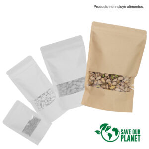 E18-001 Bolsa doypack 1500ml de papel kraft, para Alimentos
