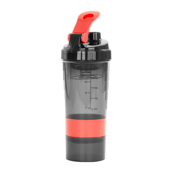 Vaso Gym para batidos proteína "SHAKE", con 4 compartimentos.