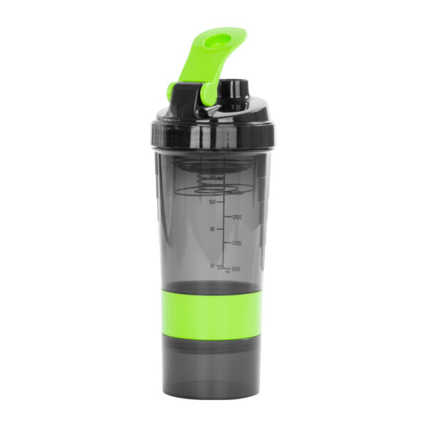 Vaso Gym para batidos proteína "SHAKE", con 4 compartimentos.