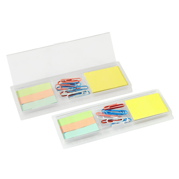 N14-blanco Porta Notas Adhesivas con Clips