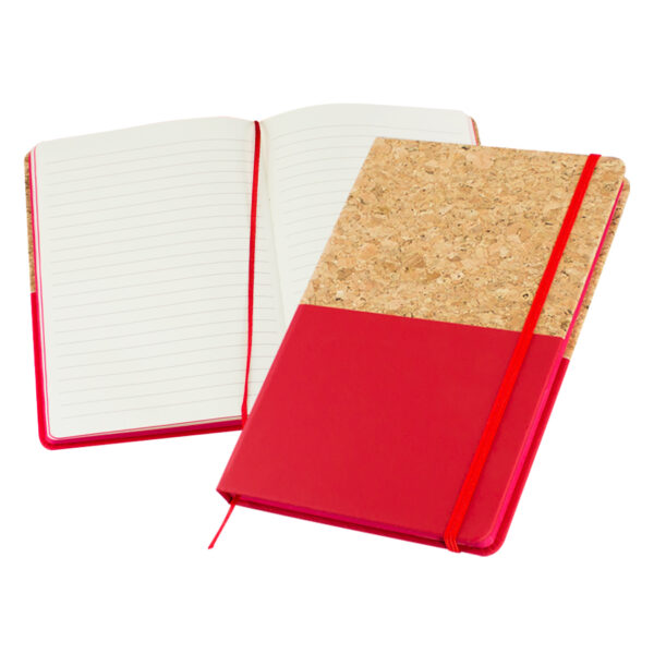 N76-rojo Cuaderno Corcho/PU