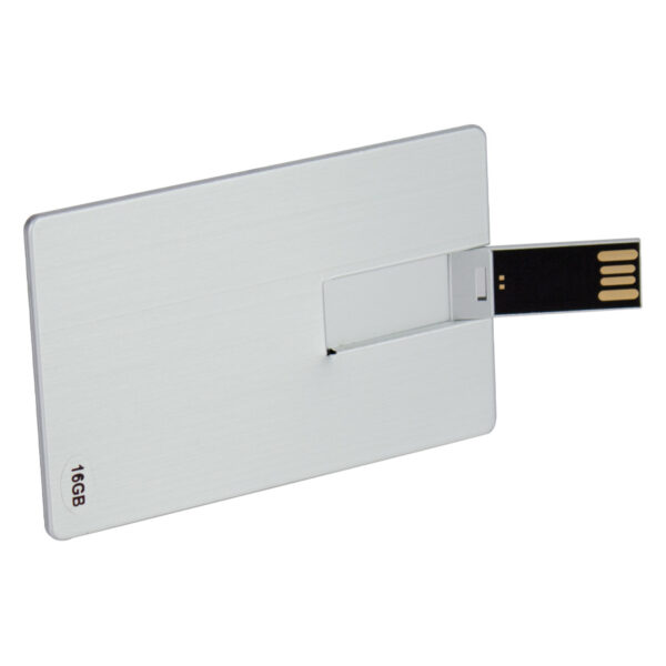 U3-3 USB Pendrive 16GB Credit Card plateado.