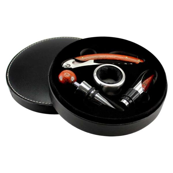 W15 Set de Vino de PU Negro
