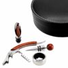 W15-C Set de Vino de PU Negro