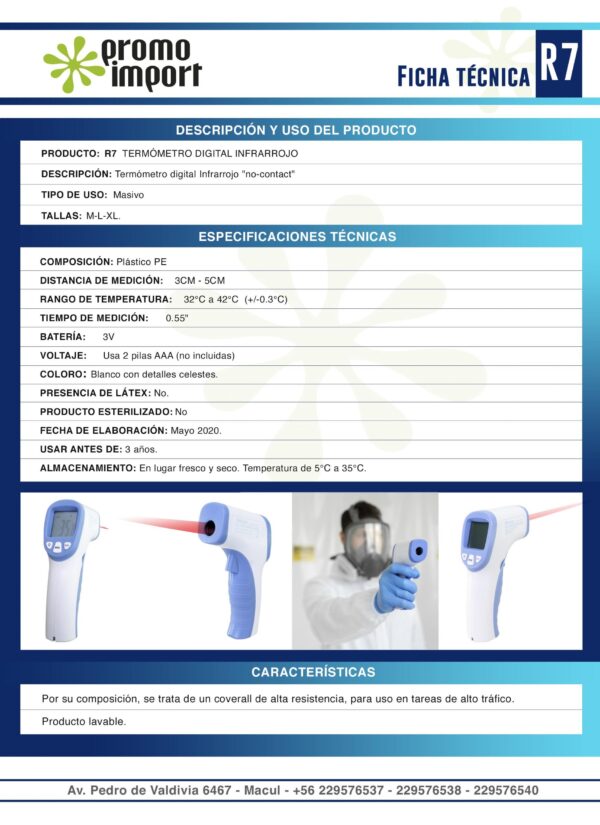 Termómetro digital Infrarrojo